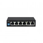 สวิตช์เครือข่าย D-LINK (DES-F1006P-E) 4 Port POE + 2 Port Uplink (5 นิ้ว) Switching Hub