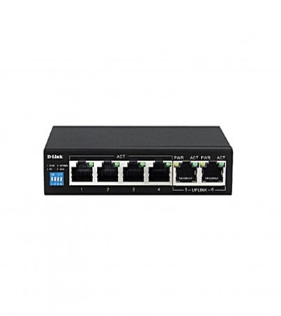 D-LINK (DES-F1006P-E) 4 Port POE + 2 Port Uplink (5