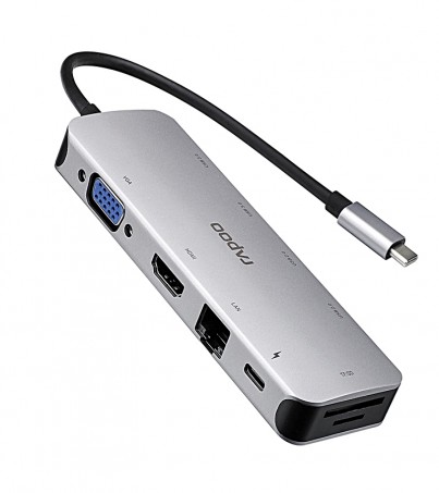 RAPOO Converter Type-C 10 in 1 (XD200C) Gray (By SuperTstore)