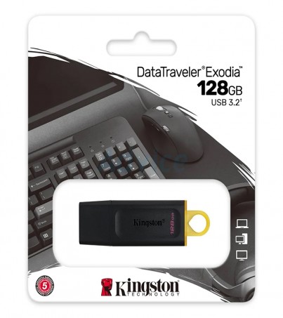 128GB Flash Drive KINGSTON (DTX) USB 3.2 Black