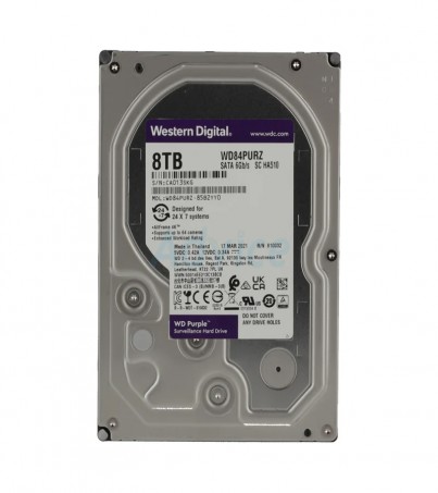 8 TB HDD CCTV WD PURPLE (5400RPM, 128MB, SATA-3, WD84PURZ)