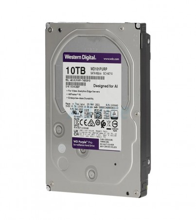 10 TB HDD CCTV WD PURPLE PRO (7200RPM, 256MB, SATA-3, WD101PURP)