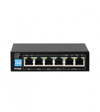 Gigabit Switching Hub 5 Port D-LINK DGS-F1006P-E (5'',4 POE,+2 Uplink)(By SuperTStore) 