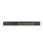 สวิตช์เครือข่าย ZyXEL (GS1900-24HPV2) 24-port GbE Smart Managed PoE Switch with GbE Uplink(By SuperTStore)