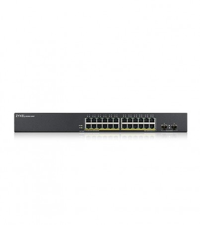 ZyXEL (GS1900-24HPV2) 24-port GbE Smart Managed PoE Switch with GbE Uplink(By SuperTStore)