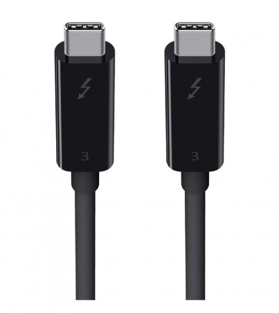Thunderbolt™ 3 Cable (USB-C™ to USB-C) (100W) (1.6ft/0.5m) (USB Type-C™) (F2CD084bt0.5MBK)(By SuperTStore)