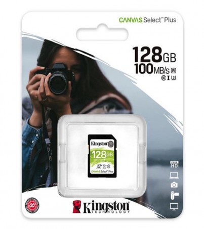 Kingston 128GB Canvas Select Plus UHS-I SDXC Memory Card (SDS2/128GB)