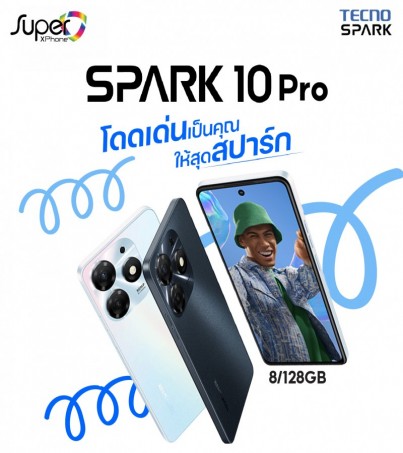 TECNO Spark 10 Pro(8/128GB)สปาร์กครั้งใหญ่กว่าเดิม จอลื่น(By SuperTStore)