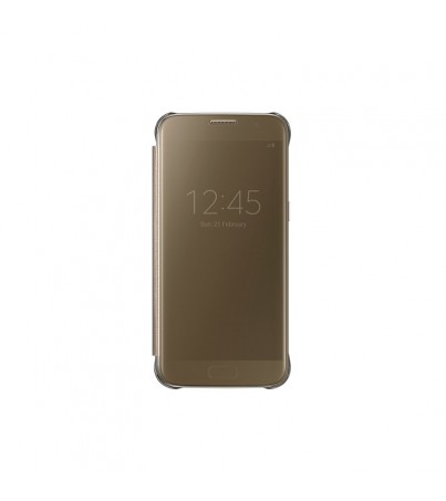Samsung เคส Clear view Cover (Galaxy S7) - Gold