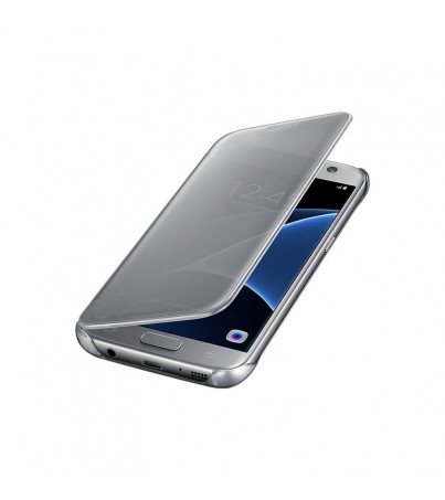 Samsung เคส Clear  view Cover (Galaxy S7) - silver