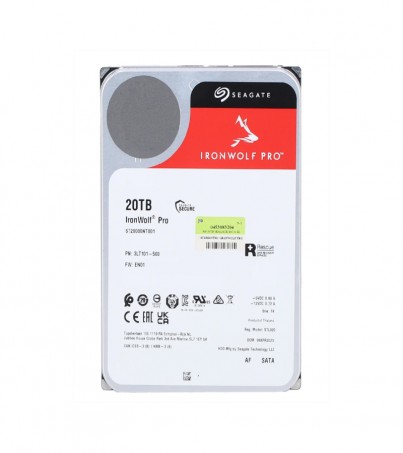 SEAGATE 20 TB HDD IRONWOLF PRO (7200RPM, 256MB, SATA-3, ST20000NT001)