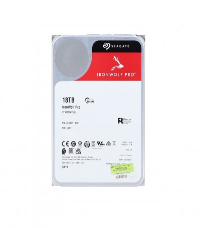 SEAGATE 18 TB HDD IRONWOLF PRO (7200RPM, 256MB, SATA-3, ST18000NT001)