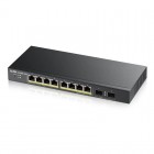 สวิตช์เครือข่าย Zyxel GS1900-10HP L2 Smart Managed POE Switch 8 Port Gigabit, SFP 2 Port, POE 8 Port 77W