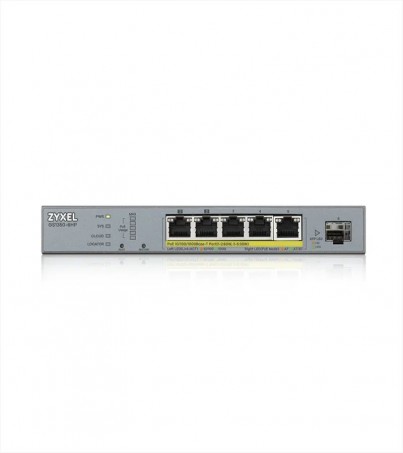 Zyxel GS1350-6HP Smart Managed PoE Switch 5 Port Gigabit 802.3bt 60W