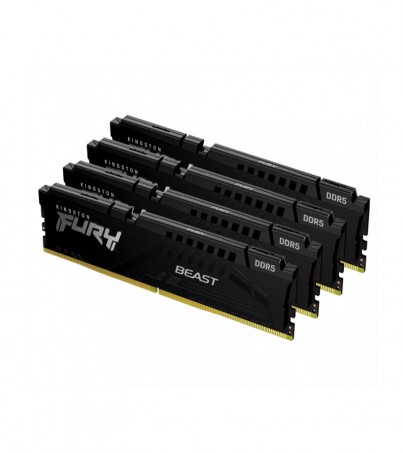 Kingston FURY Beast 128GB (4 x 32GB) 288-Pin PC RAM DDR5 5200 (PC5 41600) Memory (Desktop Memory) Model KF552C40BBK4-128