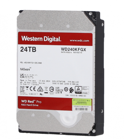 WD RED PRO 24 TB 3.5 INCH HDD (ฮาร์ดดิสก์ 3.5 นิ้ว)  - 7200RPM SATA3 (WD240KFGX)