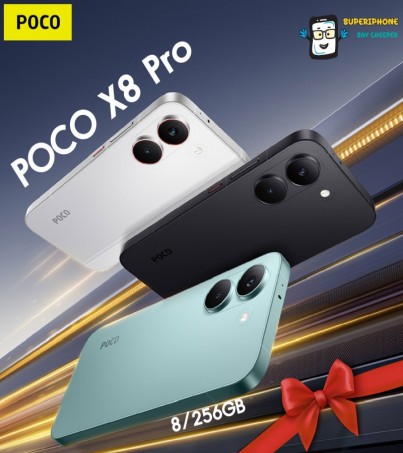 POCO X8 Pro รุ่น 5G(8/256GB) หน้าจอ AMOLED 1.5K 120Hz l  กล้อง Sony l แบตเตอรี่ 6500mAh(By SuperTStore)