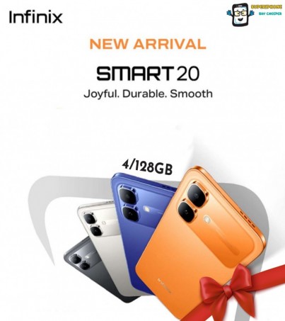 Infinix SMART 20 (4+128GB)  สมาร์ทโฟนตัวคุ้ม สเปกดี 120Hz lจอ 6.78 นิ้ว l แบต 5,200 mAh  (By SuperTStore)
