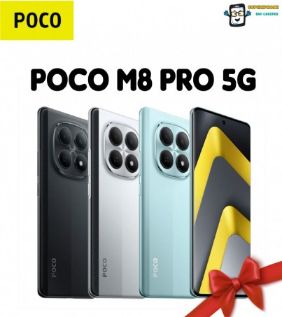 POCO M8 Pro รุ่น 5G (12+512GB)  ชิปเซ็ต Snapdragon® 7s Gen 4 |  แบตเตอรี่ขนาดใหญ่ 6500mAh 