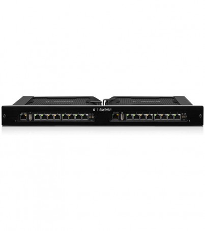 UBiQUiTi EdgeSwitch 16 XP (ES-16XP) - 16-Port Gigabit 1000 Mbps, 24/48VDC Passive, (Max 11.5/23 W/Port) Advanced Power Over Ethernet Switches, 1U Rack-Mount