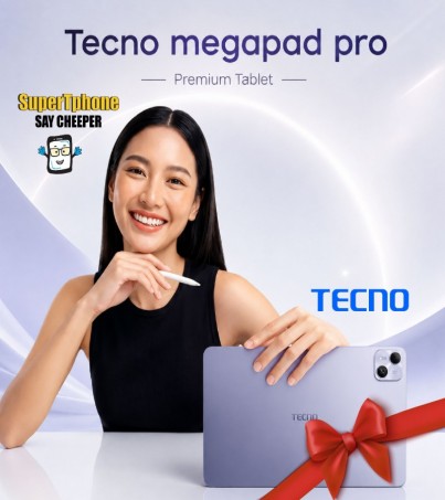 TECNO MEGAPAD Pro (8+128GB) แท็บเล็ตที่รวมความบันเทิง l จอใหญ่ 12 นิ้ว  l  แบตเตอรี่ 10,000 mAh(By SuperTStore)