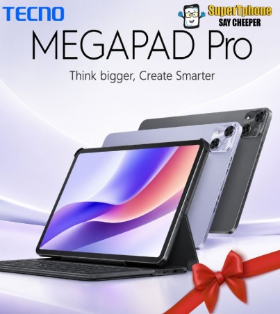 TECNO MEGAPAD Pro (8+256GB) จอใหญ่ 12 นิ้ว  l แบตเตอรี่ 10,000 mAh l  แท็บเล็ตที่รวมความบันเทิง (By SuperTStore)