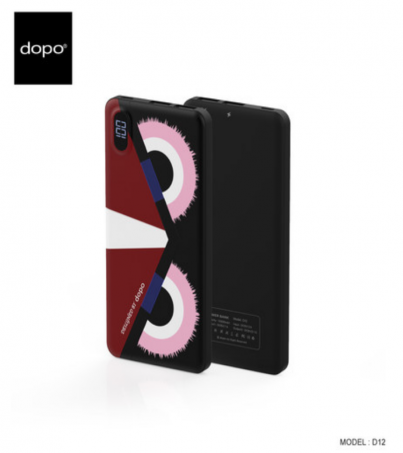 Dopo D12 Power Bank 12000mAh (Owl) - Eye Pink