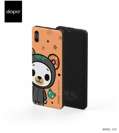 Dopo D12 Power Bank 12000mAh (Bear 02) - Shirt Gray