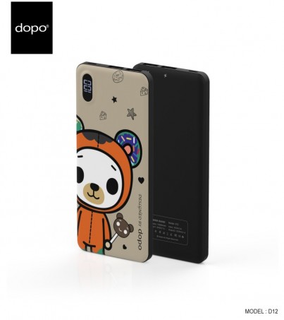 Dopo D12 Power Bank 12000mAh (Bear 02) - Shirt Orange