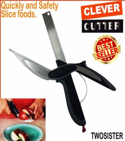 Twosister clever cutter มีดกรรไกร พร้อมเขียง อเนกประสงค์ ใช้งานสะดวก