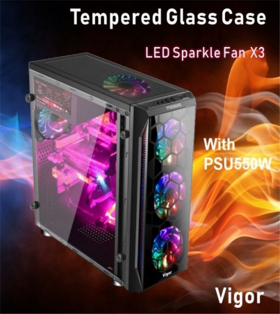 ITSONAS Vigor Sparkle ATX Case (Black)
