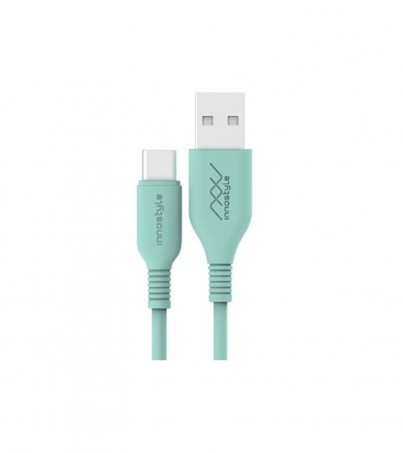 INNOSTYLE สายชาร์จ USB-C (1.2 เมตร,สี Lightgreen) รุ่น IAC120tAQU