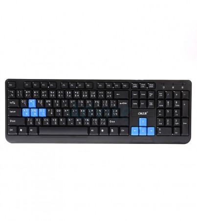 USB Keyboard OKER (KB-318) Black/Blue