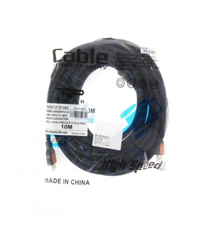 Cable HDMI (V.1.4) M/M (10M) Slim THREEBOY คละสี อาจจะมีสีดำ สีแดง สีน้ำเงิน ผสมกัน