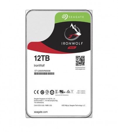 Seagate IRONWOLF 12TB HDD 7200RPM 256MB SATA-3 (ST12000VN0008)