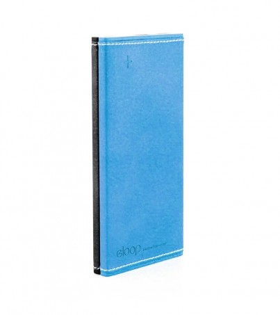 POWER BANK 12000 mAh 'ELOOP' (E26) Leather Blue