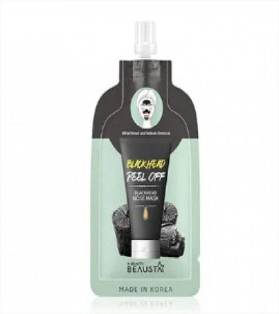 BEAUSTA Blackhead Nose Mask 15ml ผลิตภัณฑ์พอกผิวหน้าแบบลอกออกสำหรับบริเวณจมูก